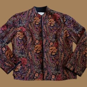 Old Money Southern Gothic, Dark Forest Tapestry Jacket, Steampunk Gothic Roses